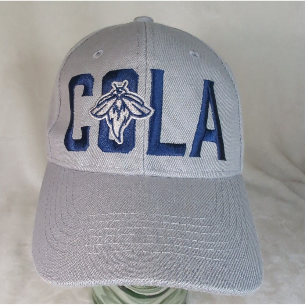 Columbia Fireflies Hat Mens Gray Strap Back Embroidered Baseball MiLB KC Royals